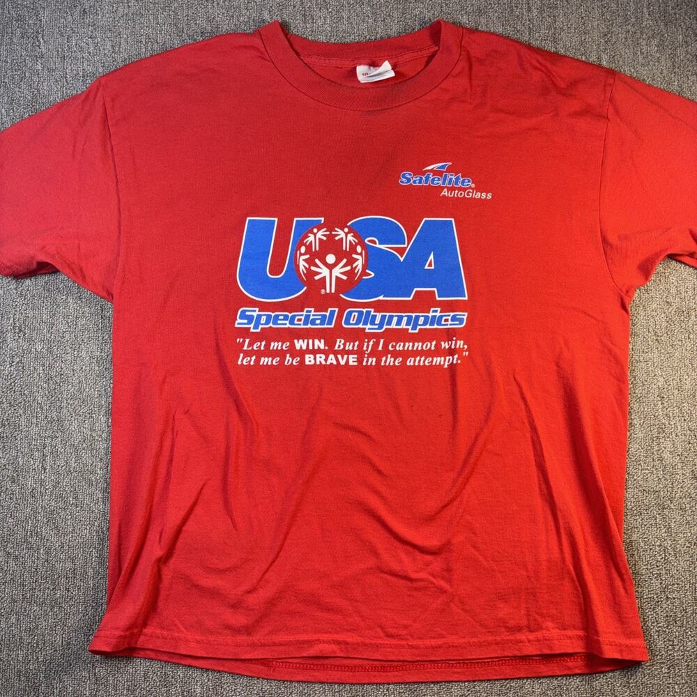 2003 Special Olympics Team T-shirt Red Large 22x27